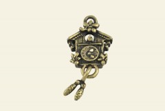 Подвеска "Часы с кукушкой", античная бронза
