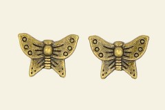Бусина "Бабочка с точками", античная бронза