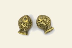 Бусина "Рыбка", античная бронза