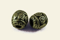Бусина "Балийский бочонок", античная бронза