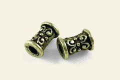 Бусина "Мелкая трубочка", античная бронза