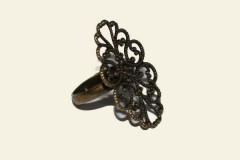 Основа для кольца "Филигрань" 17 мм, античная бронза