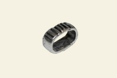 Кольцо-перемычка овальное, античное серебро