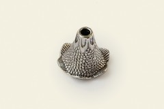 Конус для бусин "Крупные чешуйки", античное серебро