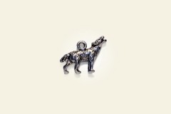 Подвеска "Воющий волк", античное серебро