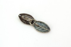 Застежка-крючок "Брусника", античное серебро