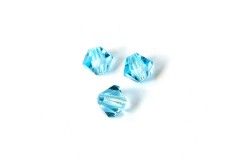 Кристалл граненый биконус, 4 мм, голубой
