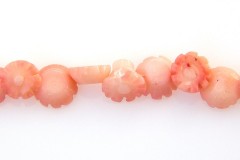Бусины из коралла светло-розовые "Маргаритка"