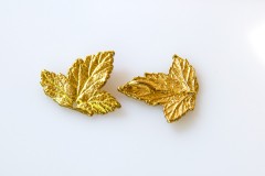 Коннектор "Лист смородины", яркое золото