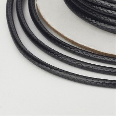 Корейский вощеный шнур 1 мм, черный